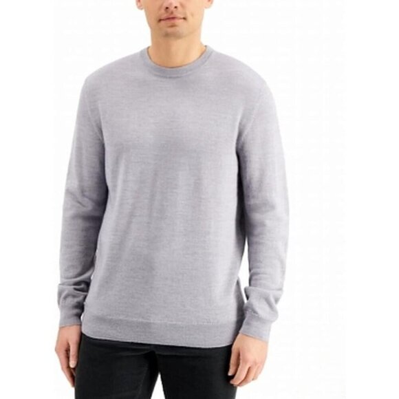 NEW! Club Room Merino Table Grey Heather Pull Over Crew Neck Sweater Men's XXL - Picture 1 of 2